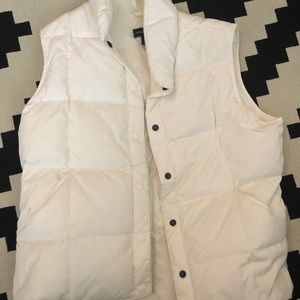 Lands end white vest